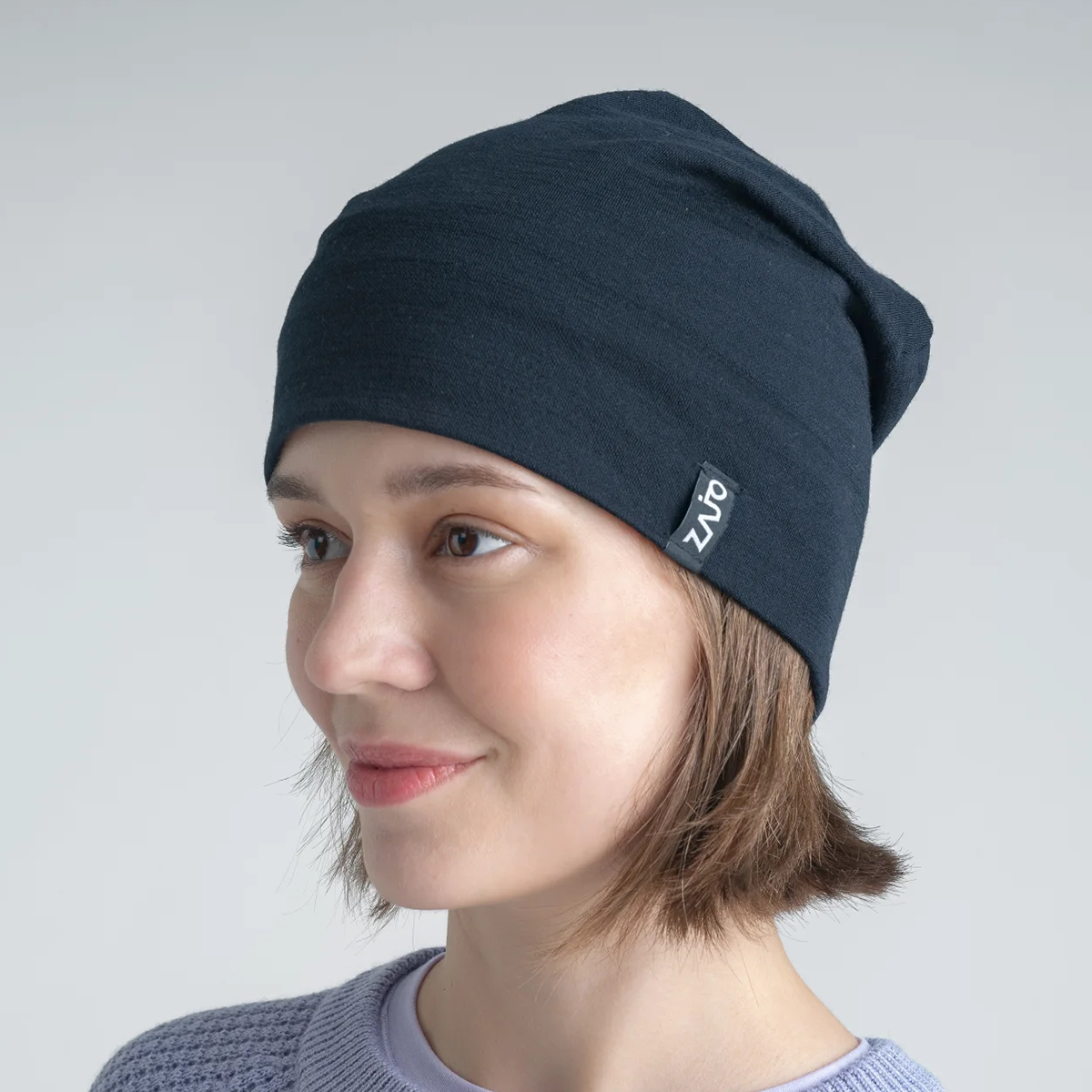 Hejma Merino Slouchy Beanie — Grape Mauve