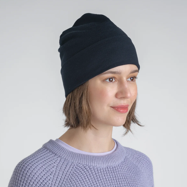 Hejma Merino Slouchy Beanie — Grape Mauve