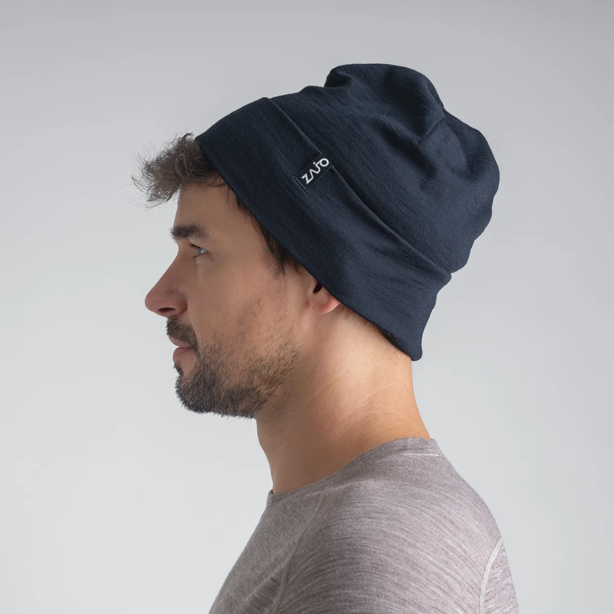 Hejma Merino Slouchy Beanie — Taupe Beige
