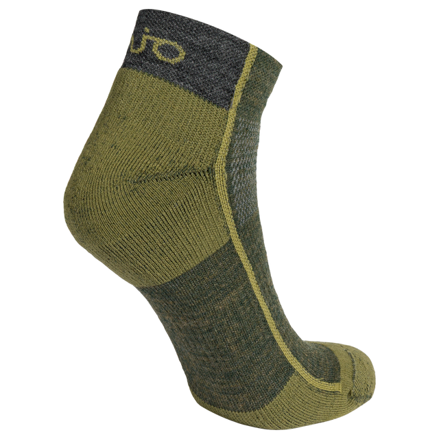 Hejma, calze basse in lana merino, colore Avocado Green