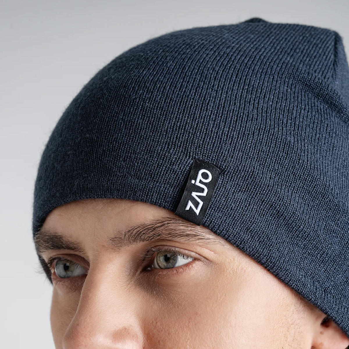 Signo Merino Beanie — Grey Navy