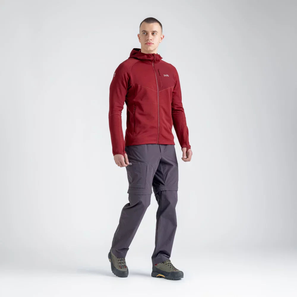 Amiko Men's Fleece Hooded Jacket — Golden Brown