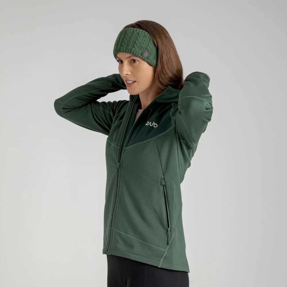 Amiko Women's Fleece Hooded Jacket — Golden Brown