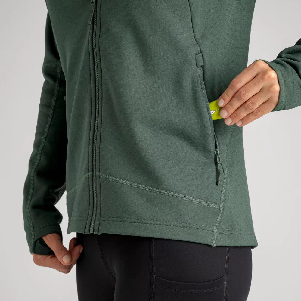 Amiko Women's Fleece Hooded Jacket — Harbor Blue