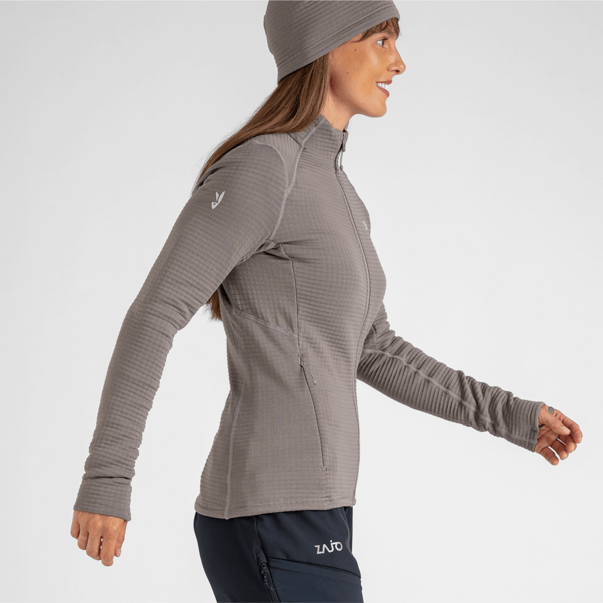 Kovri Women's Merino Grid Jacket — Golden Brown