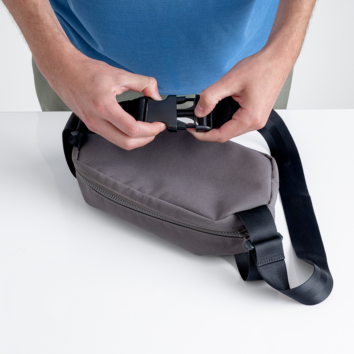 Monda, borsa a tracolla, colore Falcon Grey