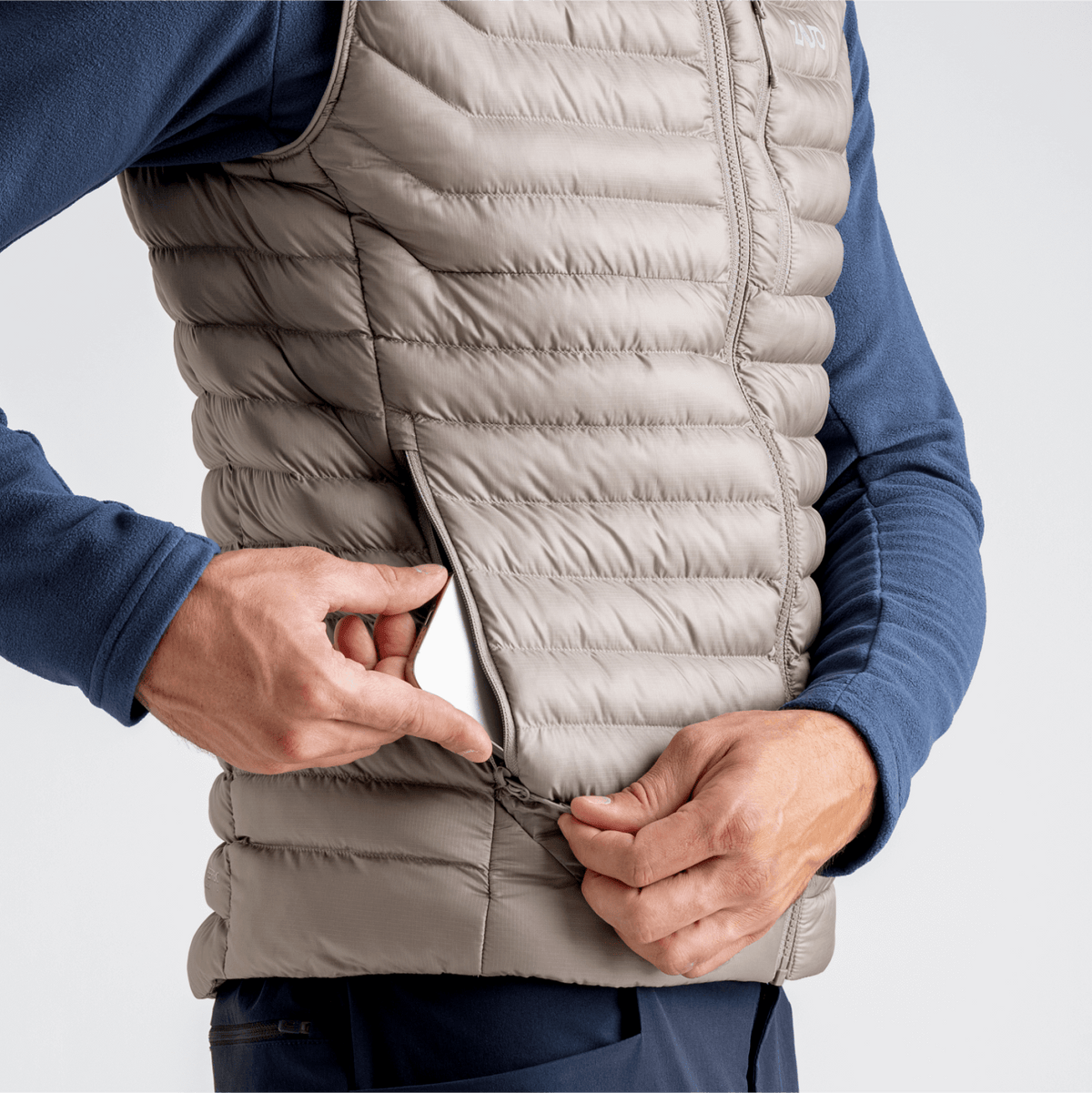 Nubaro, gilet imbottito da uomo, colore Thyme Green