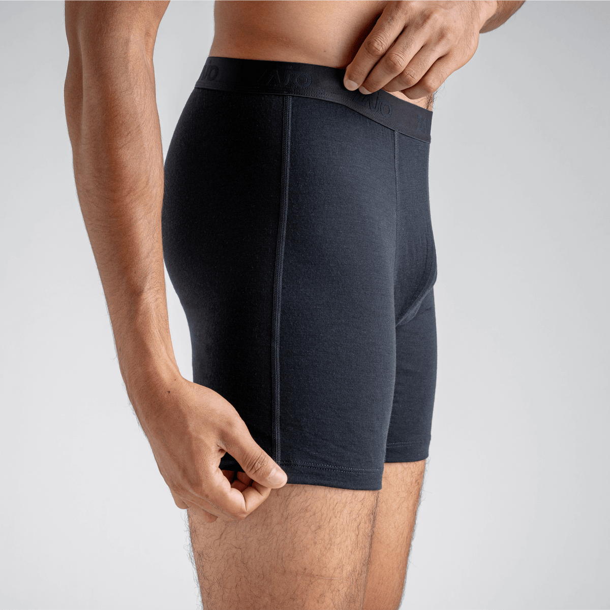 Senti, boxer lunghi in lana merino da uomo, colore Thyme Green