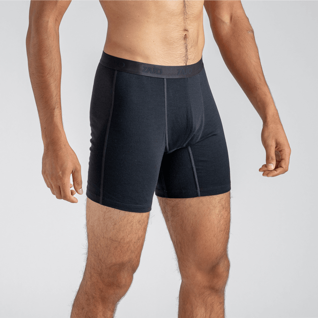 Senti, boxer lunghi in lana merino da uomo, colore Thyme Green