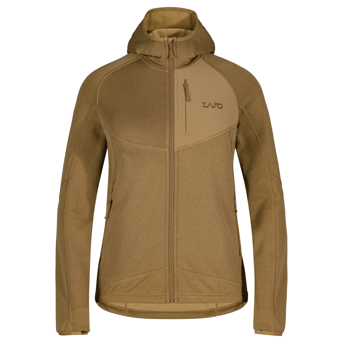 Amiko Women's Fleece Hooded Jacket — Golden Brown