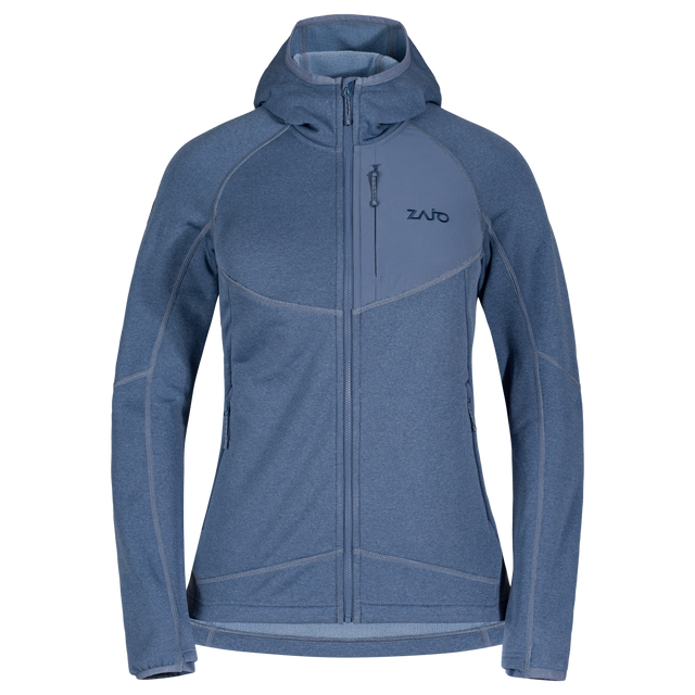 Amiko, giacca in pile con cappuccio da donna, colore Harbor Blue