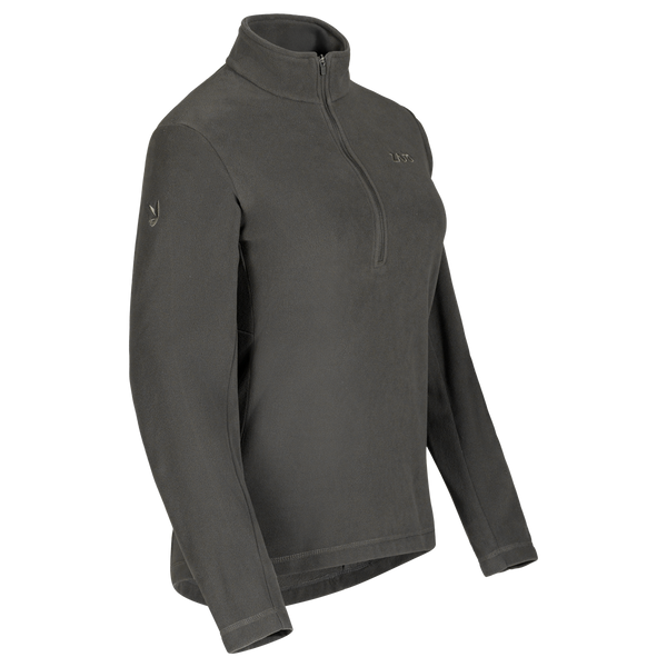 Auro, felpa in pile con zip da donna, colore Black Olive