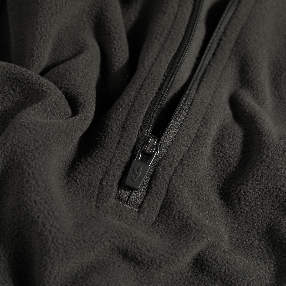 Auro, felpa in pile con zip da donna, colore Black Olive