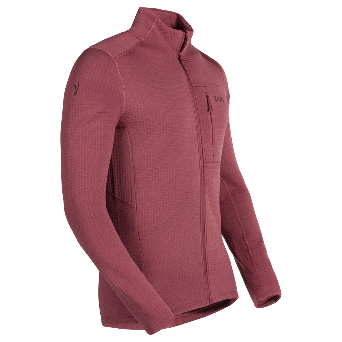 Kovri, giacca in lana merino Grid da uomo, colore Earth Red