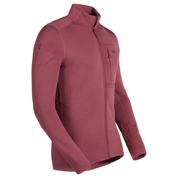 Kovri, giacca in lana merino Grid da uomo, colore Earth Red