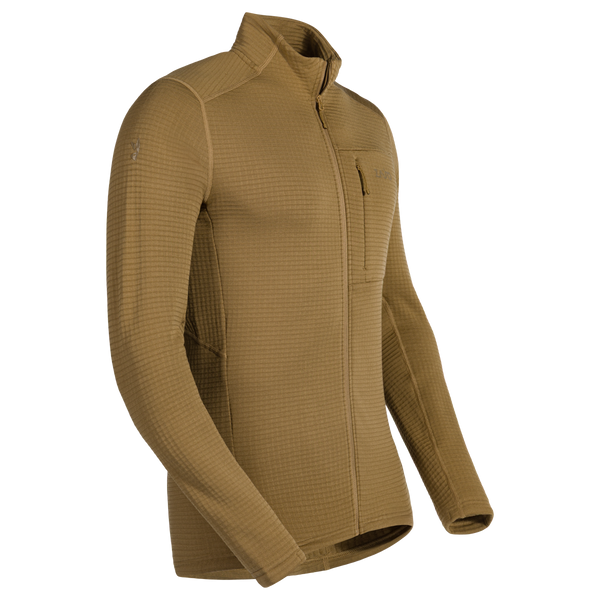 Kovri, giacca in lana merino Grid da uomo, colore Golden Brown
