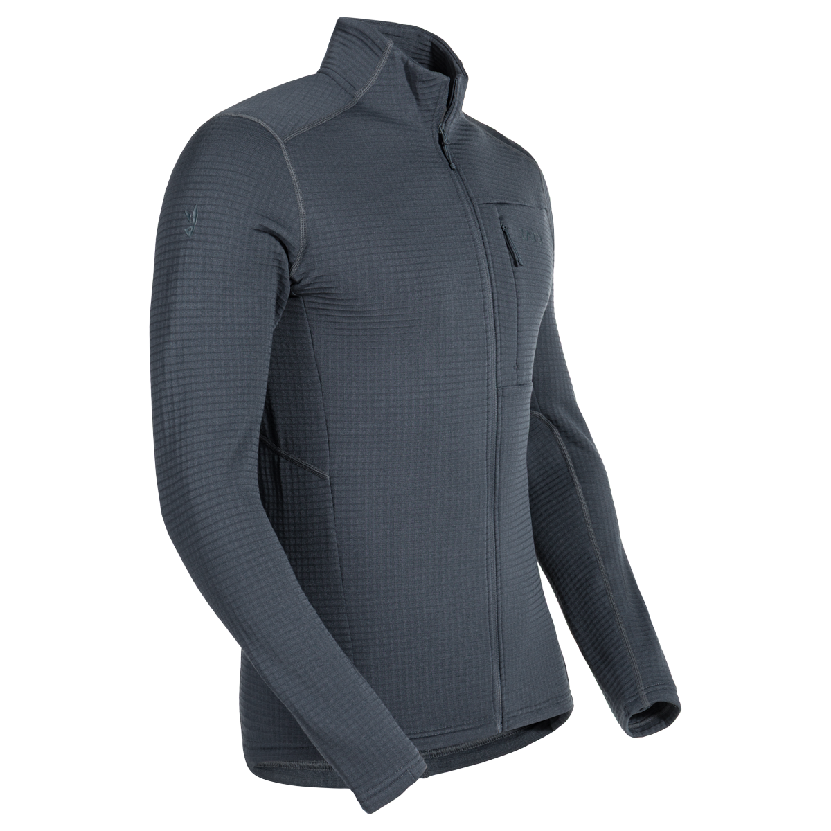Kovri, giacca in lana merino Grid da uomo, colore Grey Navy