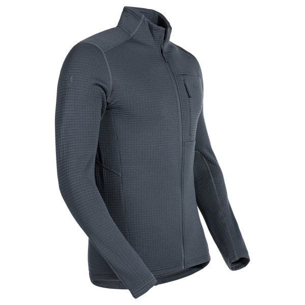 Kovri, giacca in lana merino Grid da uomo, colore Grey Navy