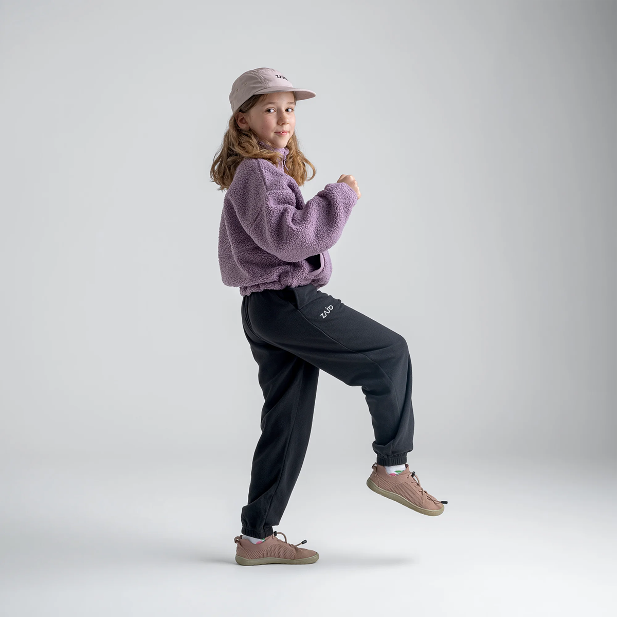 Palpo Kid's Pile Fleece Cropped Jacket — Cocoa Brown