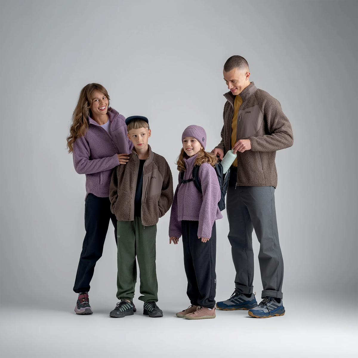 Palpo Kid's Pile Fleece Jacket — Cocoa Brown