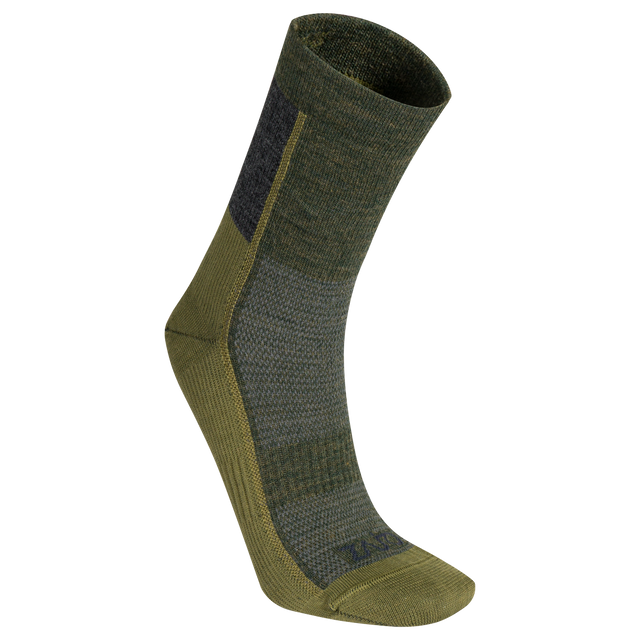 Senti, calze medie in lana merino, colore Avocado Green