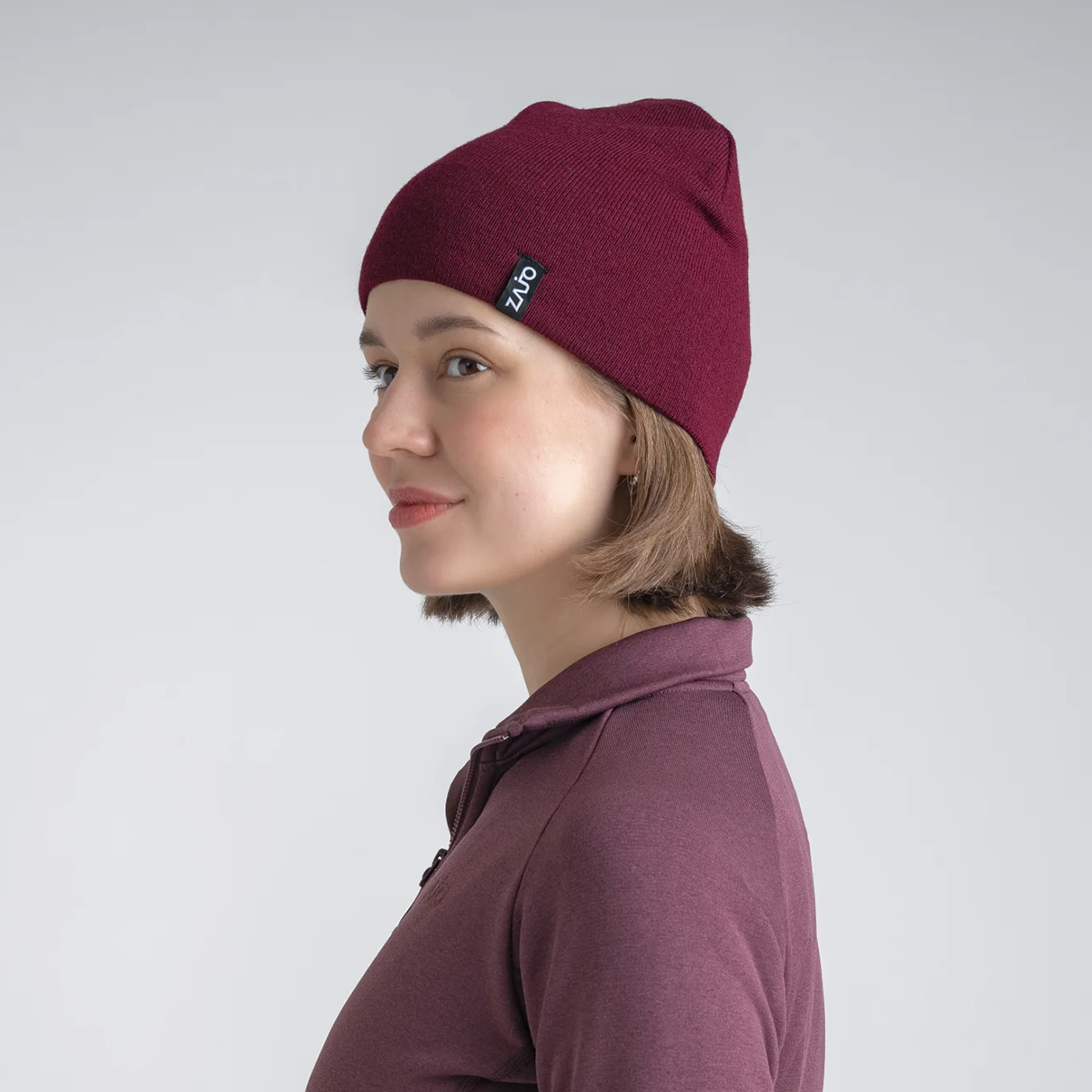 Signo Merino Beanie — Decadent Red