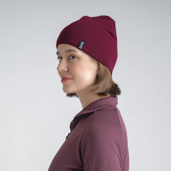 Signo Merino Beanie — Decadent Red