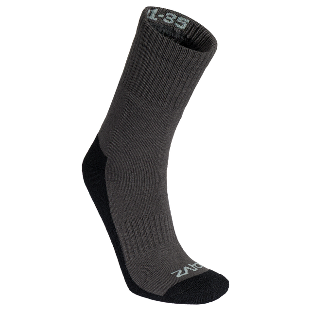 Termo, calze in lana merino per bambini, colore Off Black