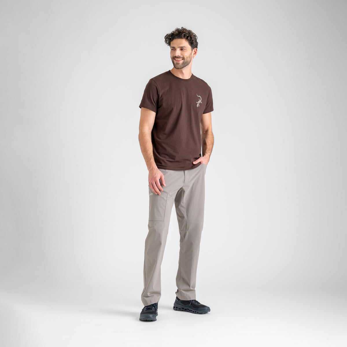 Arbo, maglietta in cotone biologico da uomo, colore Beige Air