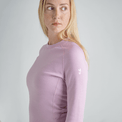 Hejma, maglia a maniche lunghe in lana merino da donna, colore Grape Mauve