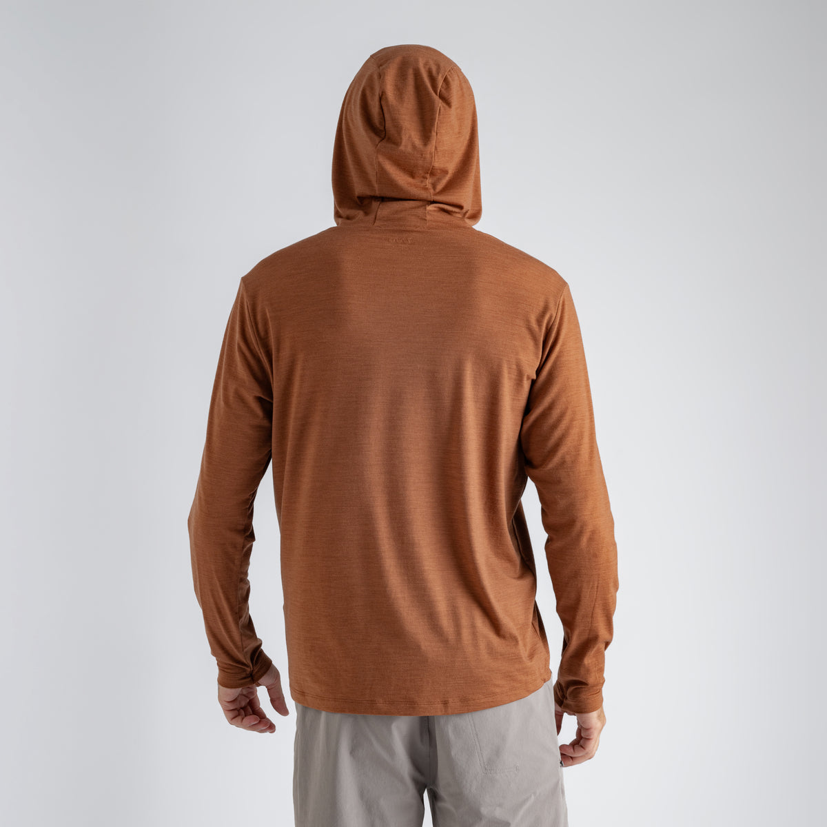 Kora, felpa con cappuccio in lana merino da uomo, colore Decadent Red
