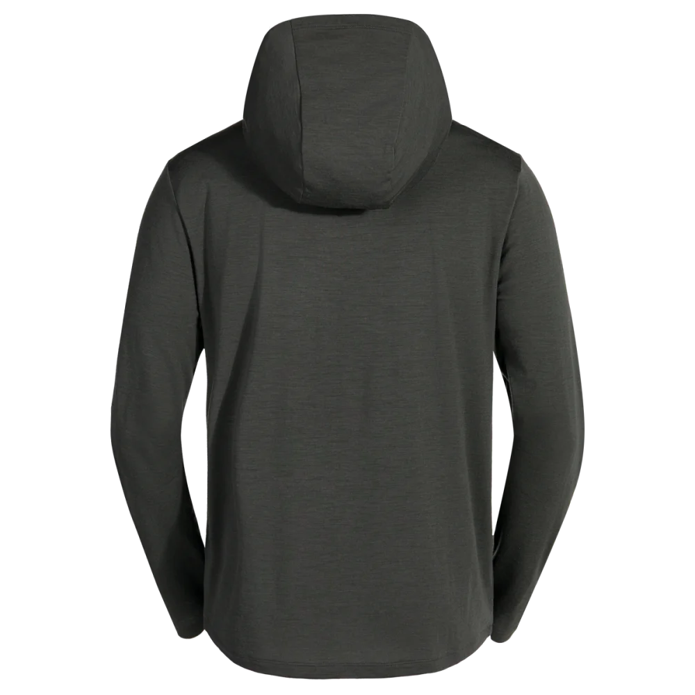 Kora Men's Merino Hoodie — Black Olive