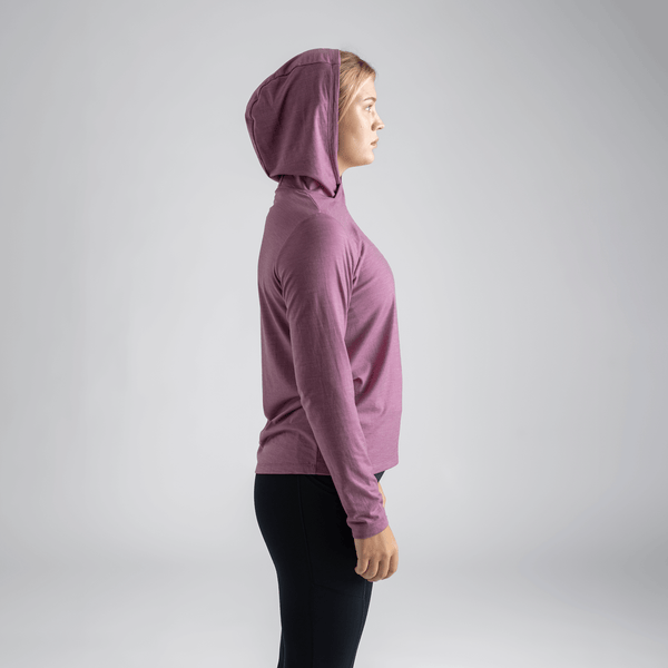 Kora Women's Merino Hoodie — Iced Mauve