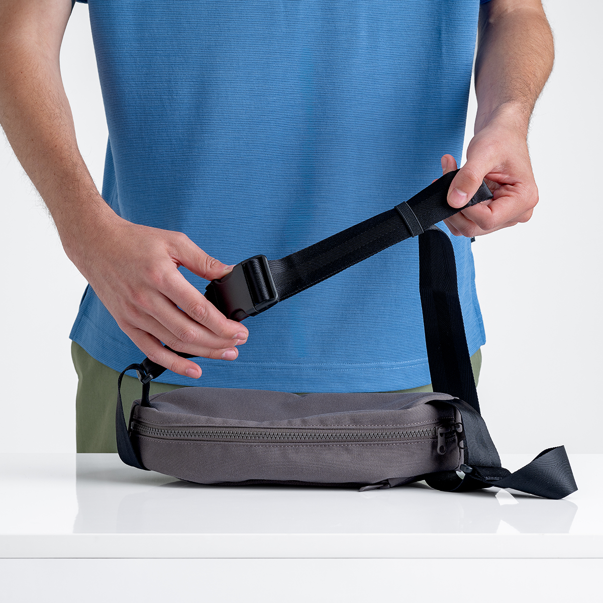 Monda, borsa a tracolla, colore Falcon Grey
