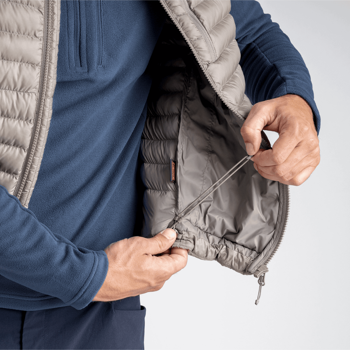 Nubaro, gilet imbottito da uomo, colore Thyme Green