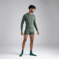 Senti, boxer in lana merino da uomo, colore Thyme Green