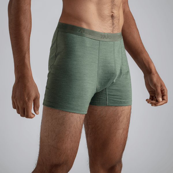 Senti, boxer in lana merino da uomo, colore Thyme Green