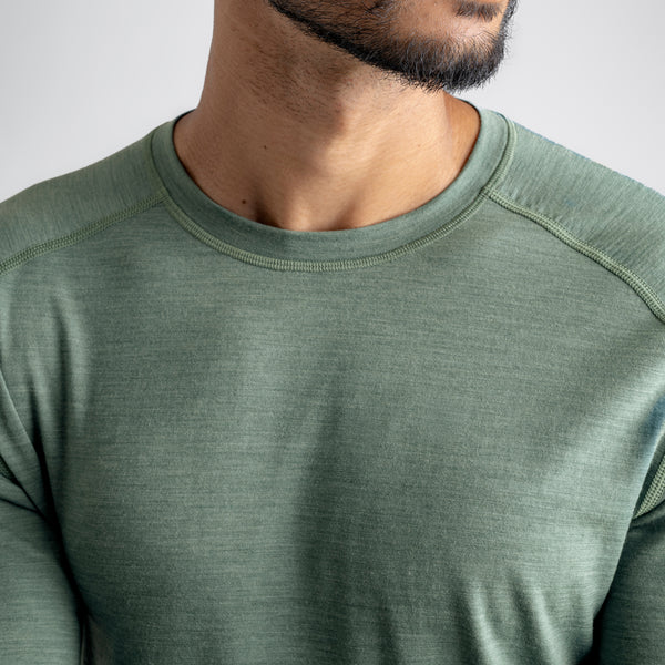 Senti, maglia a maniche lunghe in lana merino da uomo, colore Dark Navy