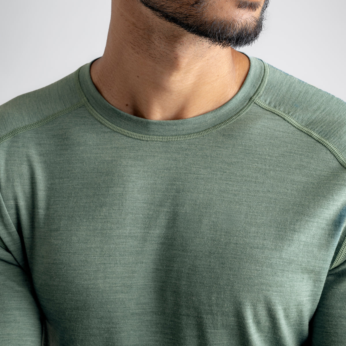 Senti, maglia a maniche lunghe in lana merino da uomo, colore Amber Gold