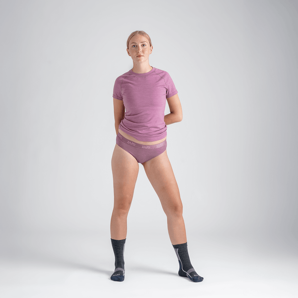 Senti, slip in lana merino da donna, colore Lila Haze