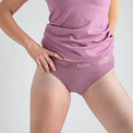 Senti, slip in lana merino da donna, colore Lila Haze
