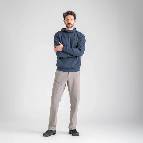 Vespero, felpa con cappuccio in lana merino da uomo, colore Navy